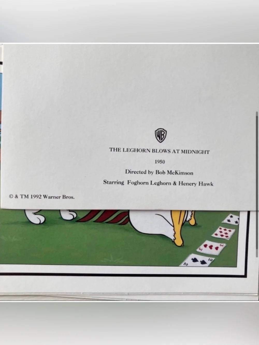 Vintage Warner Bros Greeting Cards Blank